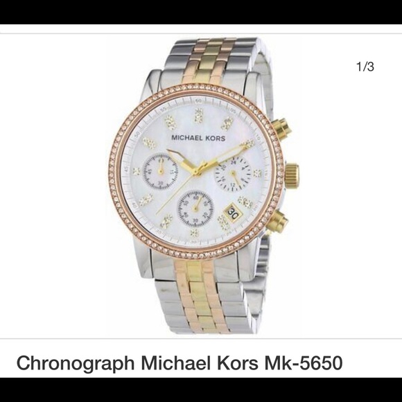 Women's Michael Kors Two Toned Watch - Picture 3 of 7